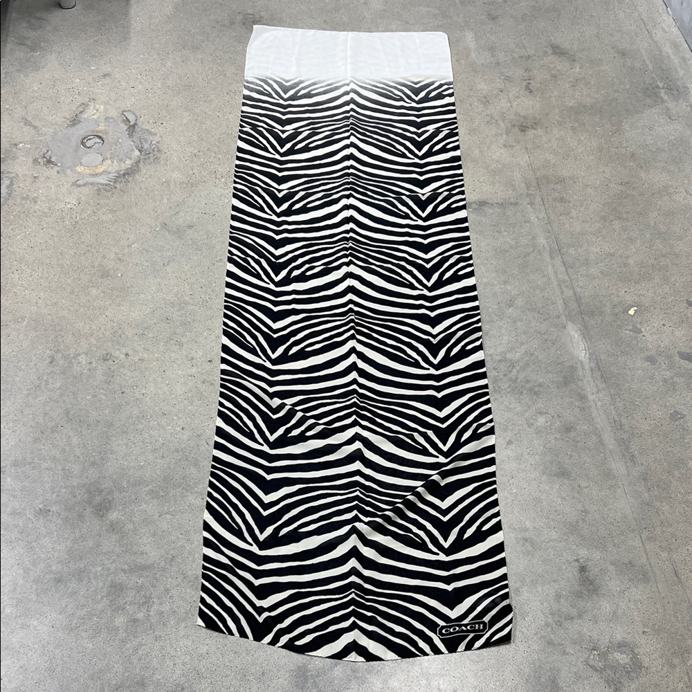 NWT Coach Zebra Pattern silk scarf